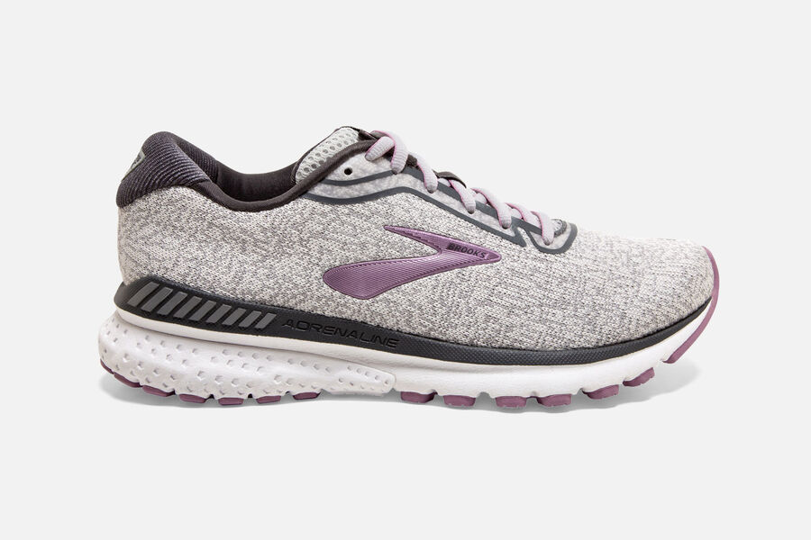 Womens Brooks Adrenaline GTS 20 Road Shoes Grey/White/Valerian | 730296-RLO